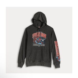 NWT Men’s Marvel Black Spider-Man Graphic Hoodie Sz XL $50